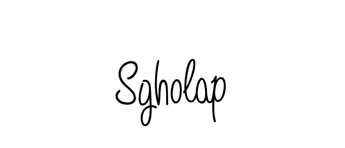 How to make Sgholap name signature. Use Angelique-Rose-font-FFP style for creating short signs online. This is the latest handwritten sign. Sgholap signature style 5 images and pictures png