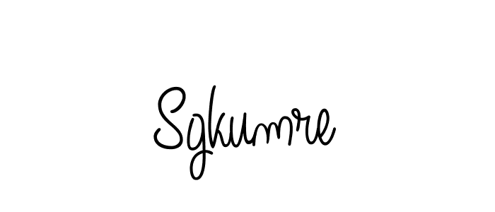 Sgkumre stylish signature style. Best Handwritten Sign (Angelique-Rose-font-FFP) for my name. Handwritten Signature Collection Ideas for my name Sgkumre. Sgkumre signature style 5 images and pictures png