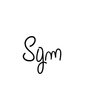 Make a beautiful signature design for name Sgm. With this signature (Angelique-Rose-font-FFP) style, you can create a handwritten signature for free. Sgm signature style 5 images and pictures png