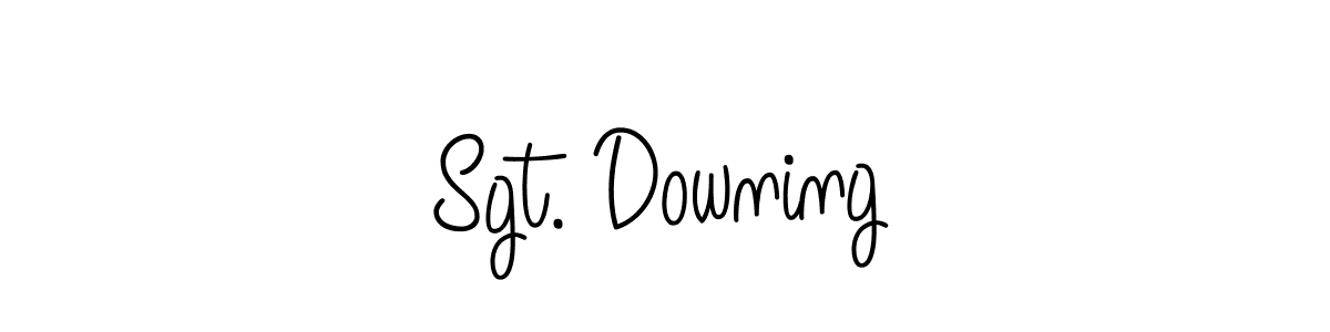 Design your own signature with our free online signature maker. With this signature software, you can create a handwritten (Angelique-Rose-font-FFP) signature for name Sgt. Downing. Sgt. Downing signature style 5 images and pictures png