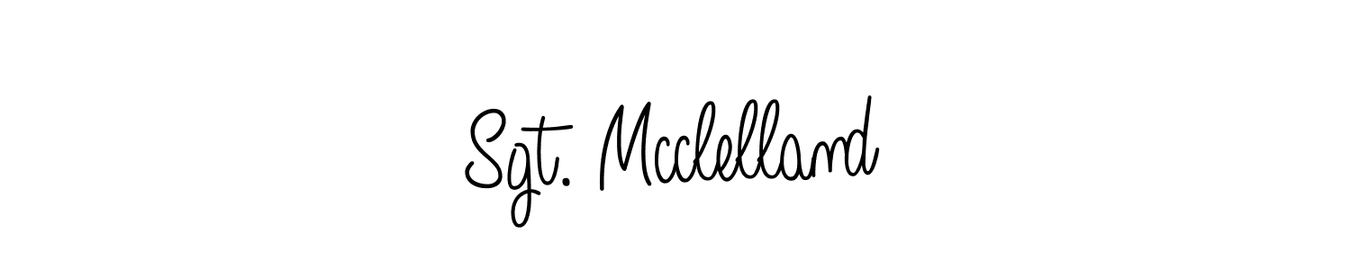 Use a signature maker to create a handwritten signature online. With this signature software, you can design (Angelique-Rose-font-FFP) your own signature for name Sgt. Mcclelland. Sgt. Mcclelland signature style 5 images and pictures png