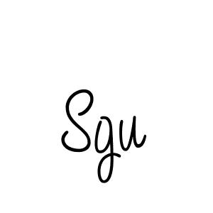 Make a beautiful signature design for name Sgu. With this signature (Angelique-Rose-font-FFP) style, you can create a handwritten signature for free. Sgu signature style 5 images and pictures png