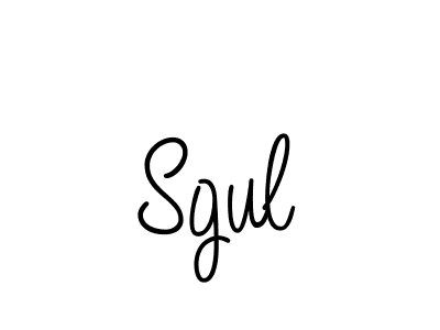 Make a beautiful signature design for name Sgul. With this signature (Angelique-Rose-font-FFP) style, you can create a handwritten signature for free. Sgul signature style 5 images and pictures png
