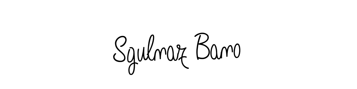 Use a signature maker to create a handwritten signature online. With this signature software, you can design (Angelique-Rose-font-FFP) your own signature for name Sgulnaz Bano. Sgulnaz Bano signature style 5 images and pictures png
