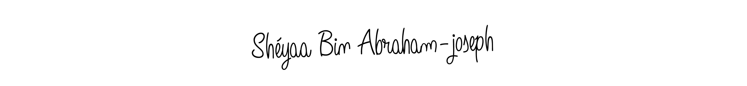 The best way (Angelique-Rose-font-FFP) to make a short signature is to pick only two or three words in your name. The name Shéyaa Bin Abraham-joseph include a total of six letters. For converting this name. Shéyaa Bin Abraham-joseph signature style 5 images and pictures png
