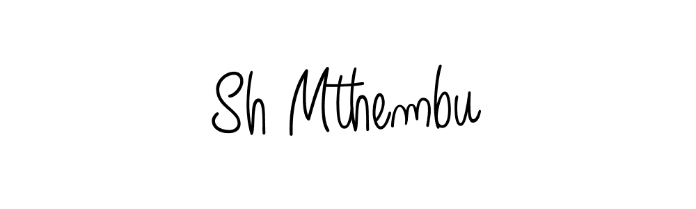 Use a signature maker to create a handwritten signature online. With this signature software, you can design (Angelique-Rose-font-FFP) your own signature for name Sh Mthembu. Sh Mthembu signature style 5 images and pictures png