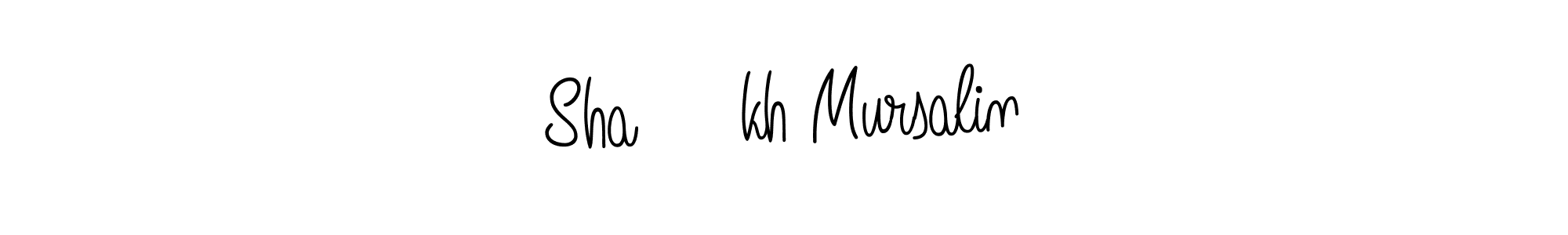 Check out images of Autograph of Sha❤️kh Mursalin name. Actor Sha❤️kh Mursalin Signature Style. Angelique-Rose-font-FFP is a professional sign style online. Sha❤️kh Mursalin signature style 5 images and pictures png