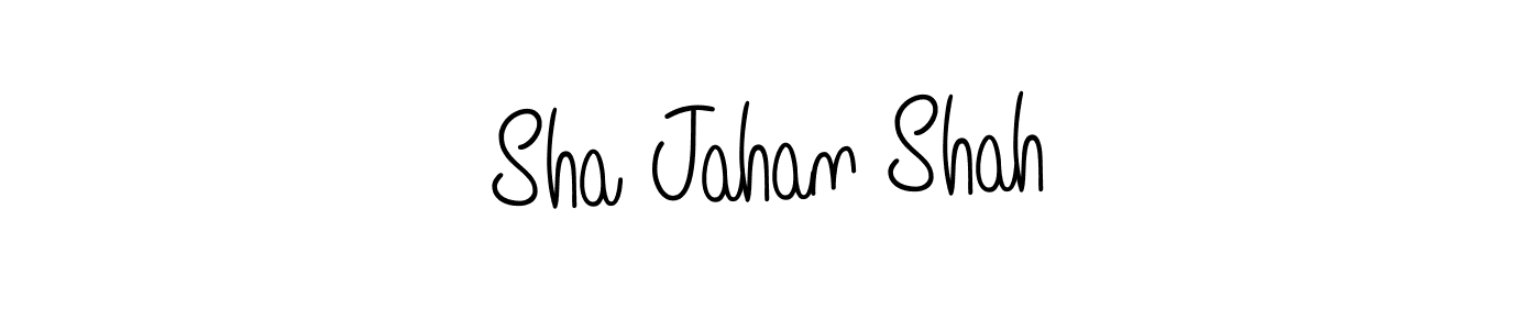 Use a signature maker to create a handwritten signature online. With this signature software, you can design (Angelique-Rose-font-FFP) your own signature for name Sha Jahan Shah. Sha Jahan Shah signature style 5 images and pictures png