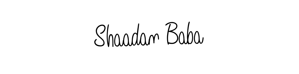 You should practise on your own different ways (Angelique-Rose-font-FFP) to write your name (Shaadan Baba) in signature. don't let someone else do it for you. Shaadan Baba signature style 5 images and pictures png
