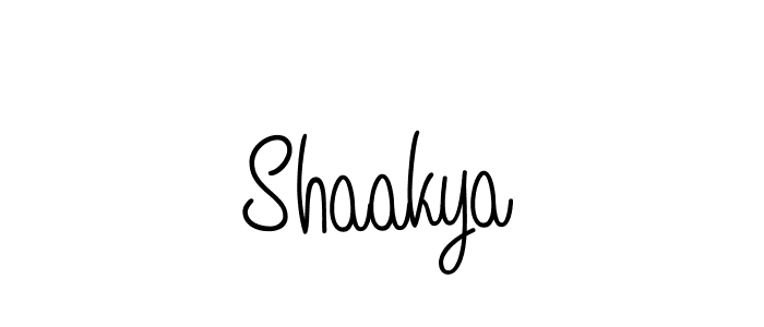 Design your own signature with our free online signature maker. With this signature software, you can create a handwritten (Angelique-Rose-font-FFP) signature for name Shaakya. Shaakya signature style 5 images and pictures png