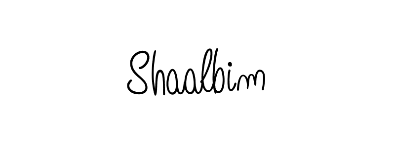 Make a beautiful signature design for name Shaalbim. With this signature (Angelique-Rose-font-FFP) style, you can create a handwritten signature for free. Shaalbim signature style 5 images and pictures png