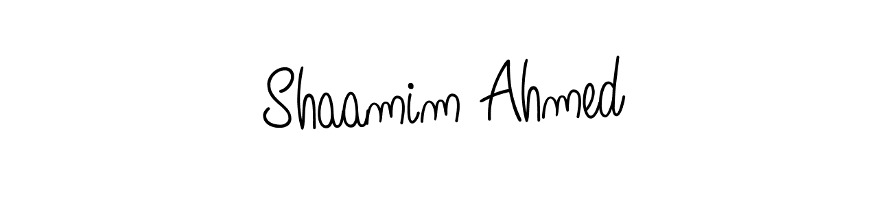 Similarly Angelique-Rose-font-FFP is the best handwritten signature design. Signature creator online .You can use it as an online autograph creator for name Shaamim Ahmed. Shaamim Ahmed signature style 5 images and pictures png