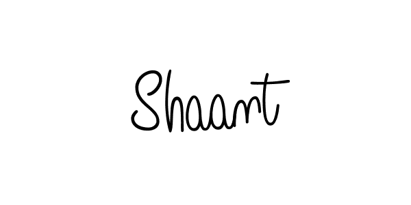 Use a signature maker to create a handwritten signature online. With this signature software, you can design (Angelique-Rose-font-FFP) your own signature for name Shaant. Shaant signature style 5 images and pictures png