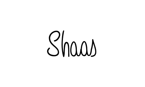 Use a signature maker to create a handwritten signature online. With this signature software, you can design (Angelique-Rose-font-FFP) your own signature for name Shaas. Shaas signature style 5 images and pictures png