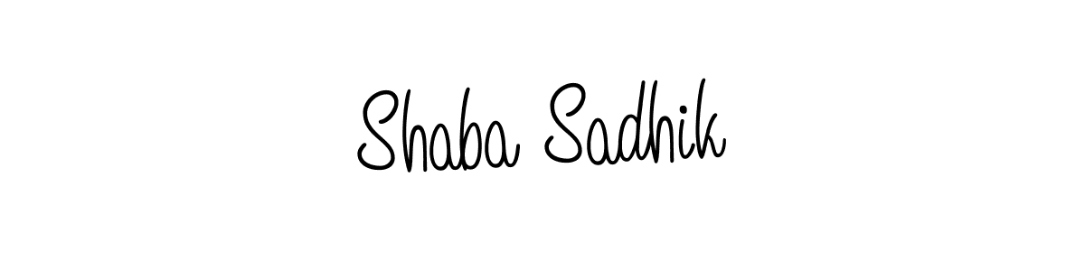 Use a signature maker to create a handwritten signature online. With this signature software, you can design (Angelique-Rose-font-FFP) your own signature for name Shaba Sadhik. Shaba Sadhik signature style 5 images and pictures png