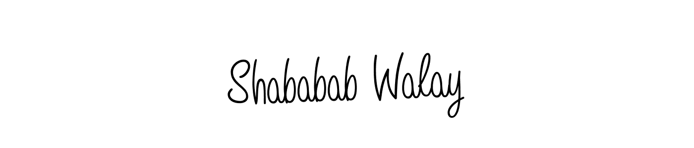 Design your own signature with our free online signature maker. With this signature software, you can create a handwritten (Angelique-Rose-font-FFP) signature for name Shababab Walay. Shababab Walay signature style 5 images and pictures png