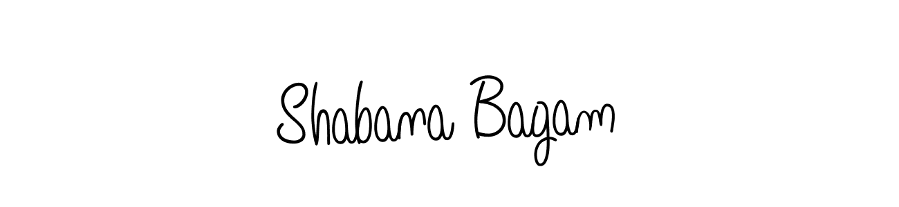 Make a beautiful signature design for name Shabana Bagam. With this signature (Angelique-Rose-font-FFP) style, you can create a handwritten signature for free. Shabana Bagam signature style 5 images and pictures png
