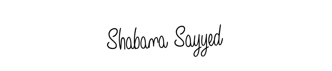 Also You can easily find your signature by using the search form. We will create Shabana Sayyed name handwritten signature images for you free of cost using Angelique-Rose-font-FFP sign style. Shabana Sayyed signature style 5 images and pictures png