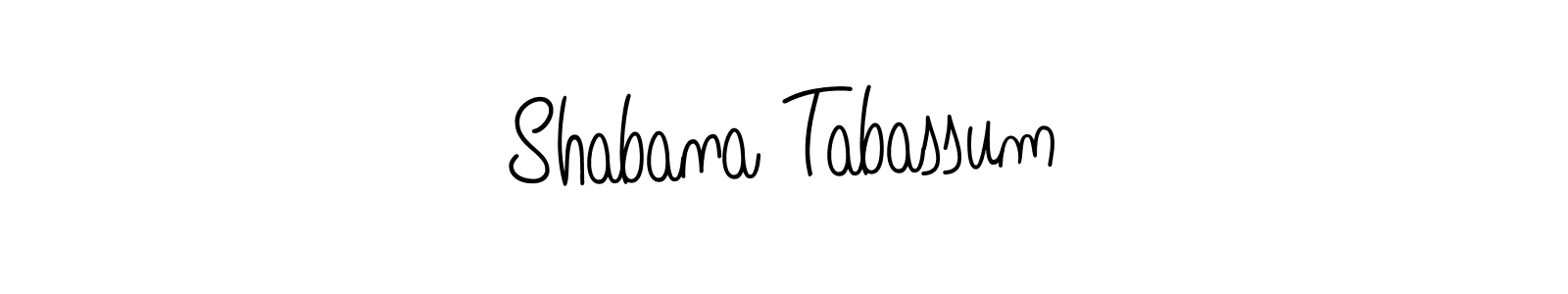 The best way (Angelique-Rose-font-FFP) to make a short signature is to pick only two or three words in your name. The name Shabana Tabassum include a total of six letters. For converting this name. Shabana Tabassum signature style 5 images and pictures png