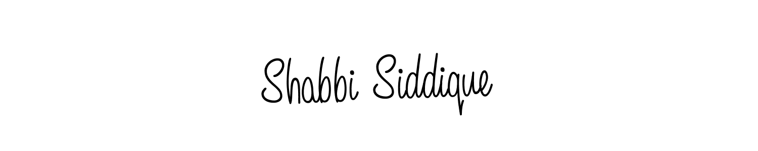 Create a beautiful signature design for name Shabbi Siddique. With this signature (Angelique-Rose-font-FFP) fonts, you can make a handwritten signature for free. Shabbi Siddique signature style 5 images and pictures png