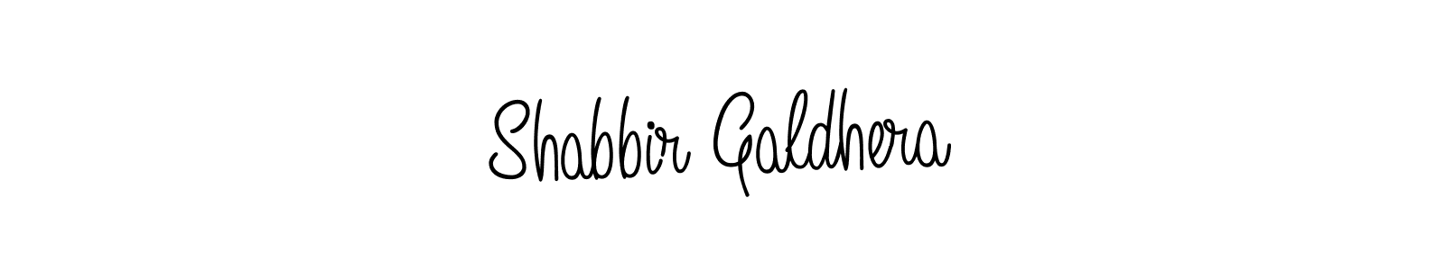 You should practise on your own different ways (Angelique-Rose-font-FFP) to write your name (Shabbir Galdhera) in signature. don't let someone else do it for you. Shabbir Galdhera signature style 5 images and pictures png