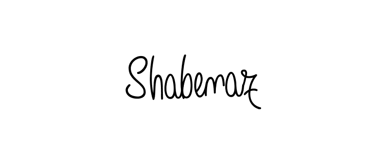 Use a signature maker to create a handwritten signature online. With this signature software, you can design (Angelique-Rose-font-FFP) your own signature for name Shabenaz. Shabenaz signature style 5 images and pictures png