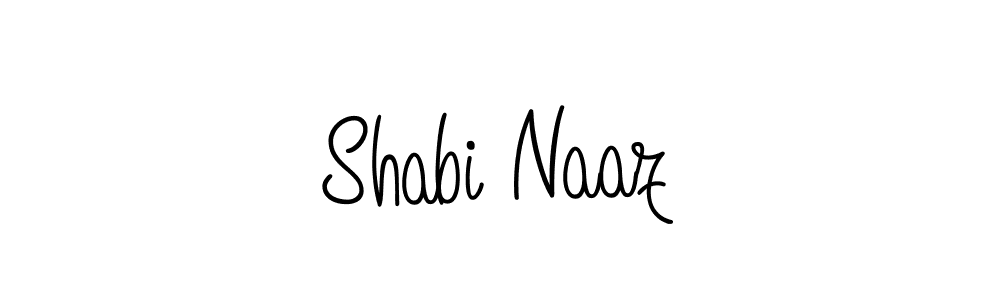 Use a signature maker to create a handwritten signature online. With this signature software, you can design (Angelique-Rose-font-FFP) your own signature for name Shabi Naaz. Shabi Naaz signature style 5 images and pictures png