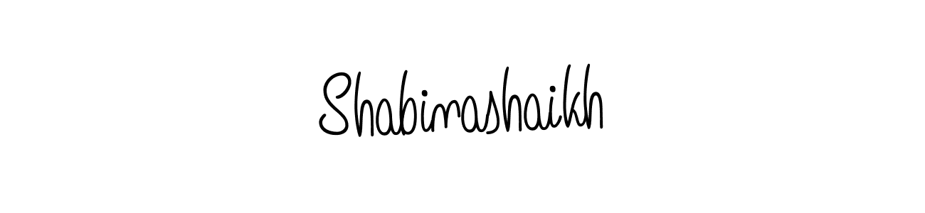 Create a beautiful signature design for name Shabinashaikh. With this signature (Angelique-Rose-font-FFP) fonts, you can make a handwritten signature for free. Shabinashaikh signature style 5 images and pictures png