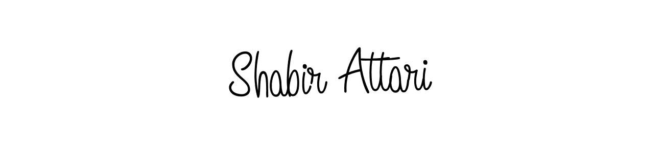 Make a beautiful signature design for name Shabir Attari. With this signature (Angelique-Rose-font-FFP) style, you can create a handwritten signature for free. Shabir Attari signature style 5 images and pictures png