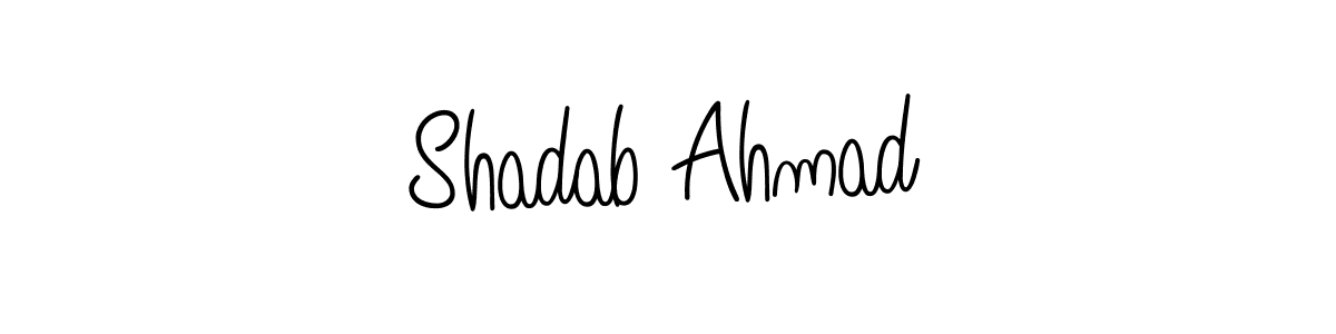 Use a signature maker to create a handwritten signature online. With this signature software, you can design (Angelique-Rose-font-FFP) your own signature for name Shadab Ahmad. Shadab Ahmad signature style 5 images and pictures png