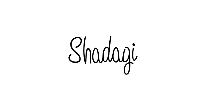 How to make Shadagi name signature. Use Angelique-Rose-font-FFP style for creating short signs online. This is the latest handwritten sign. Shadagi signature style 5 images and pictures png