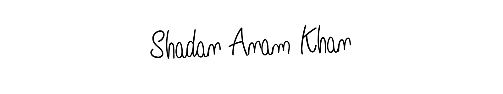 Make a beautiful signature design for name Shadan Anam Khan. With this signature (Angelique-Rose-font-FFP) style, you can create a handwritten signature for free. Shadan Anam Khan signature style 5 images and pictures png