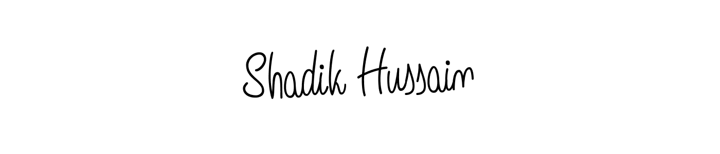 Create a beautiful signature design for name Shadik Hussain. With this signature (Angelique-Rose-font-FFP) fonts, you can make a handwritten signature for free. Shadik Hussain signature style 5 images and pictures png