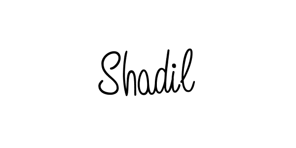 How to make Shadil name signature. Use Angelique-Rose-font-FFP style for creating short signs online. This is the latest handwritten sign. Shadil signature style 5 images and pictures png