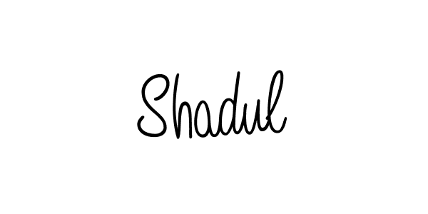 Use a signature maker to create a handwritten signature online. With this signature software, you can design (Angelique-Rose-font-FFP) your own signature for name Shadul. Shadul signature style 5 images and pictures png