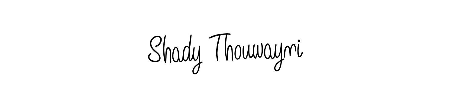 Make a beautiful signature design for name Shady Thouwayni. With this signature (Angelique-Rose-font-FFP) style, you can create a handwritten signature for free. Shady Thouwayni signature style 5 images and pictures png