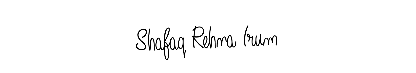 Shafaq Rehna Irum stylish signature style. Best Handwritten Sign (Angelique-Rose-font-FFP) for my name. Handwritten Signature Collection Ideas for my name Shafaq Rehna Irum. Shafaq Rehna Irum signature style 5 images and pictures png
