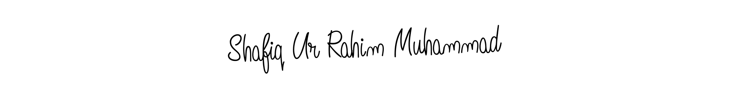 You should practise on your own different ways (Angelique-Rose-font-FFP) to write your name (Shafiq Ur Rahim Muhammad) in signature. don't let someone else do it for you. Shafiq Ur Rahim Muhammad signature style 5 images and pictures png