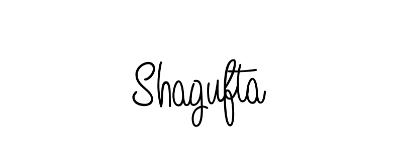 Use a signature maker to create a handwritten signature online. With this signature software, you can design (Angelique-Rose-font-FFP) your own signature for name Shagufta. Shagufta signature style 5 images and pictures png