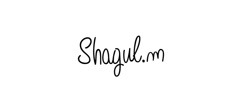 Make a beautiful signature design for name Shagul.m. With this signature (Angelique-Rose-font-FFP) style, you can create a handwritten signature for free. Shagul.m signature style 5 images and pictures png