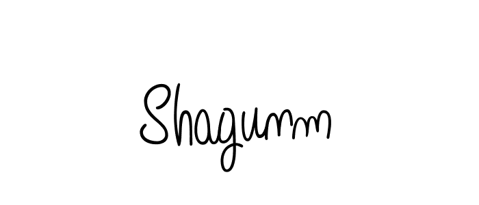 Shagunm stylish signature style. Best Handwritten Sign (Angelique-Rose-font-FFP) for my name. Handwritten Signature Collection Ideas for my name Shagunm. Shagunm signature style 5 images and pictures png