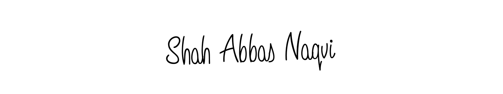 You should practise on your own different ways (Angelique-Rose-font-FFP) to write your name (Shah Abbas Naqvi) in signature. don't let someone else do it for you. Shah Abbas Naqvi signature style 5 images and pictures png