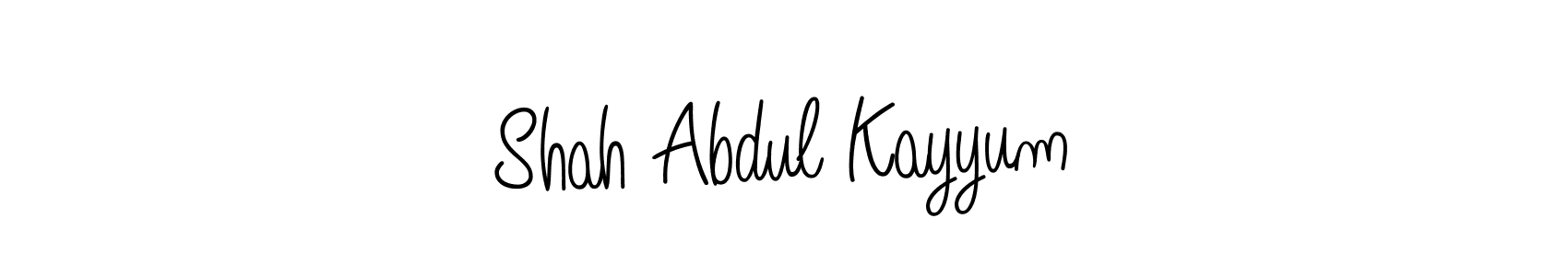 The best way (Angelique-Rose-font-FFP) to make a short signature is to pick only two or three words in your name. The name Shah Abdul Kayyum include a total of six letters. For converting this name. Shah Abdul Kayyum signature style 5 images and pictures png