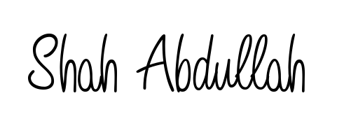 Make a beautiful signature design for name Shah Abdullah. With this signature (Angelique-Rose-font-FFP) style, you can create a handwritten signature for free. Shah Abdullah signature style 5 images and pictures png