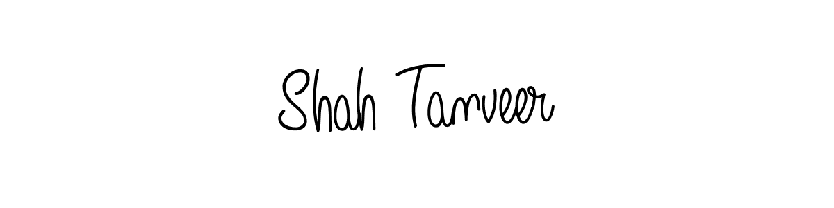 You should practise on your own different ways (Angelique-Rose-font-FFP) to write your name (Shah Tanveer) in signature. don't let someone else do it for you. Shah Tanveer signature style 5 images and pictures png