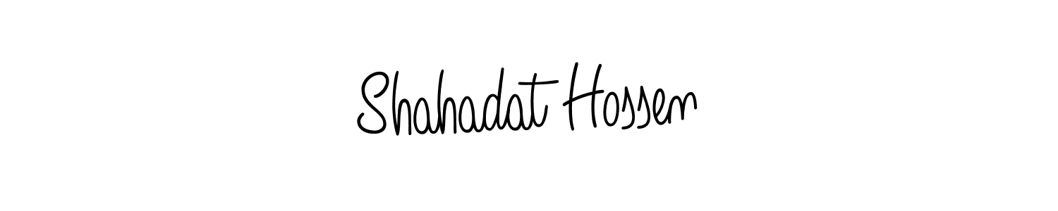 The best way (Angelique-Rose-font-FFP) to make a short signature is to pick only two or three words in your name. The name Shahadat Hossen include a total of six letters. For converting this name. Shahadat Hossen signature style 5 images and pictures png
