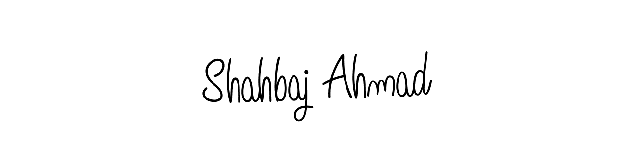 The best way (Angelique-Rose-font-FFP) to make a short signature is to pick only two or three words in your name. The name Shahbaj Ahmad include a total of six letters. For converting this name. Shahbaj Ahmad signature style 5 images and pictures png