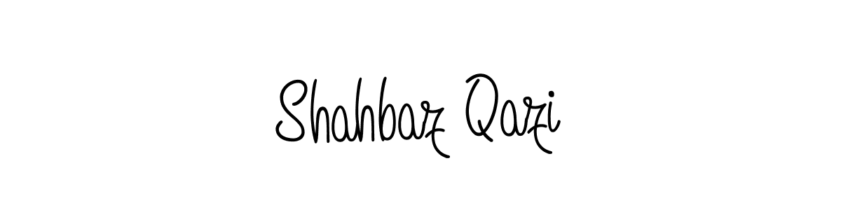 Make a beautiful signature design for name Shahbaz Qazi. With this signature (Angelique-Rose-font-FFP) style, you can create a handwritten signature for free. Shahbaz Qazi signature style 5 images and pictures png