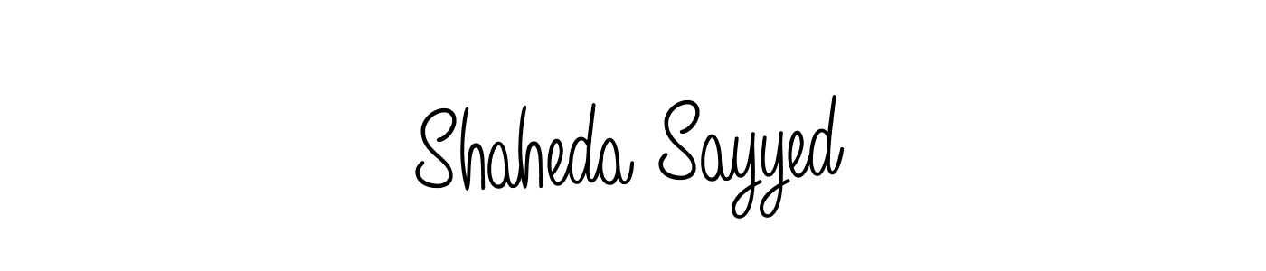 How to make Shaheda Sayyed signature? Angelique-Rose-font-FFP is a professional autograph style. Create handwritten signature for Shaheda Sayyed name. Shaheda Sayyed signature style 5 images and pictures png
