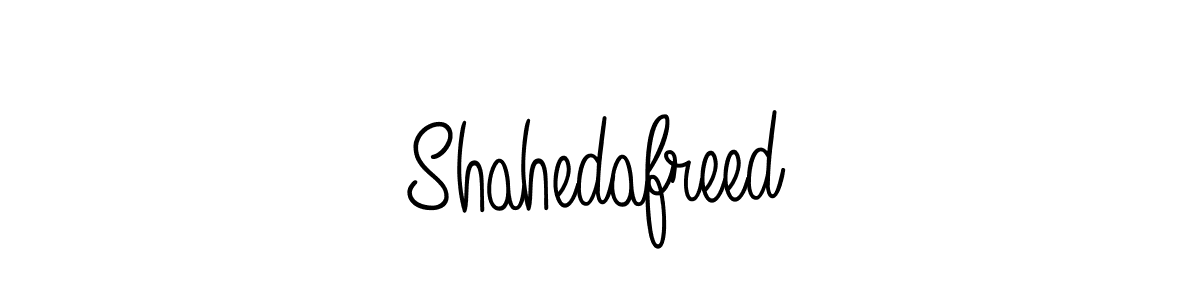 How to make Shahedafreed name signature. Use Angelique-Rose-font-FFP style for creating short signs online. This is the latest handwritten sign. Shahedafreed signature style 5 images and pictures png